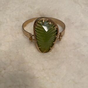 Elegant Green Leaf Bracelet